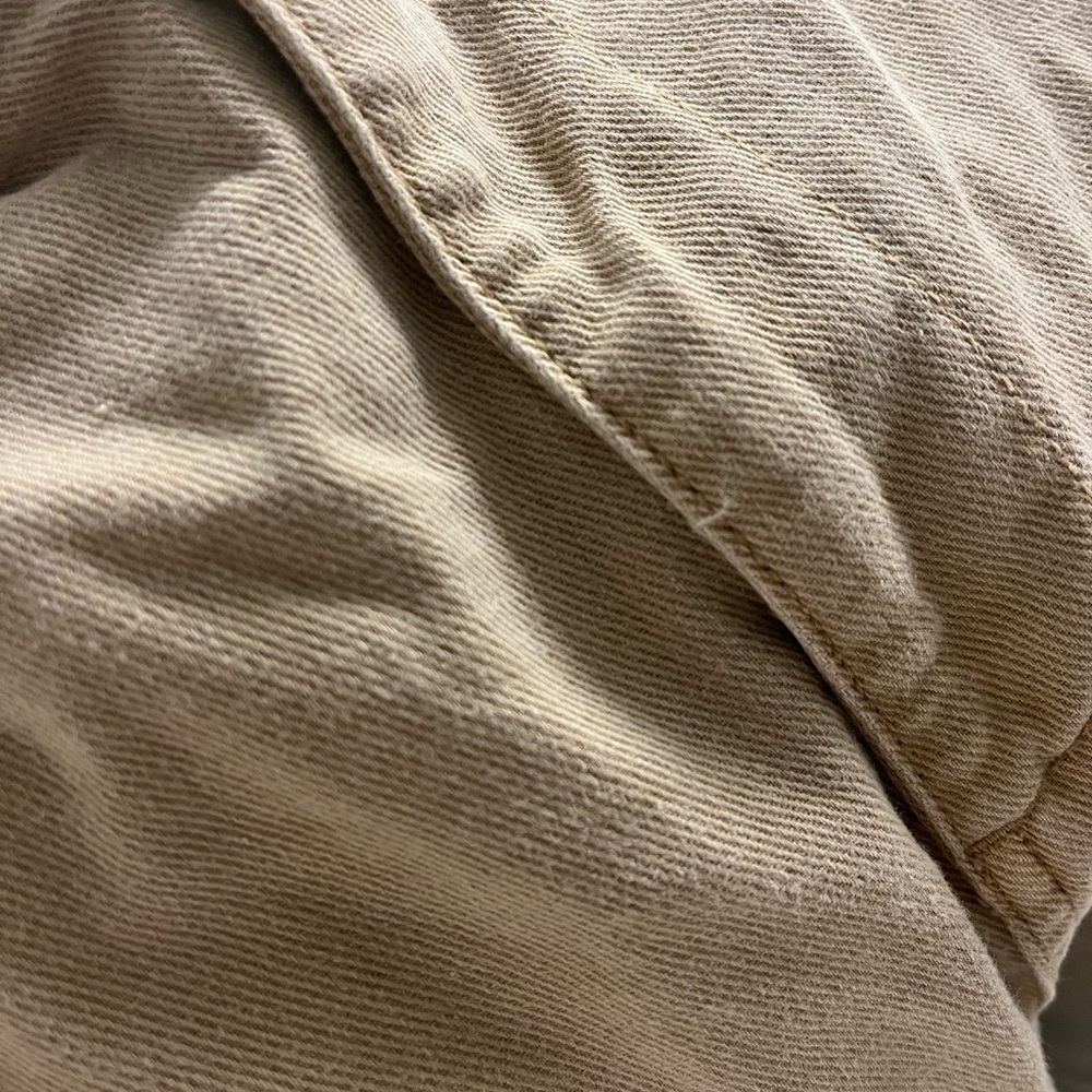 GAP sz 8 Khaki High Rise Crop Wide Leg Cotton - Picture 6 of 7